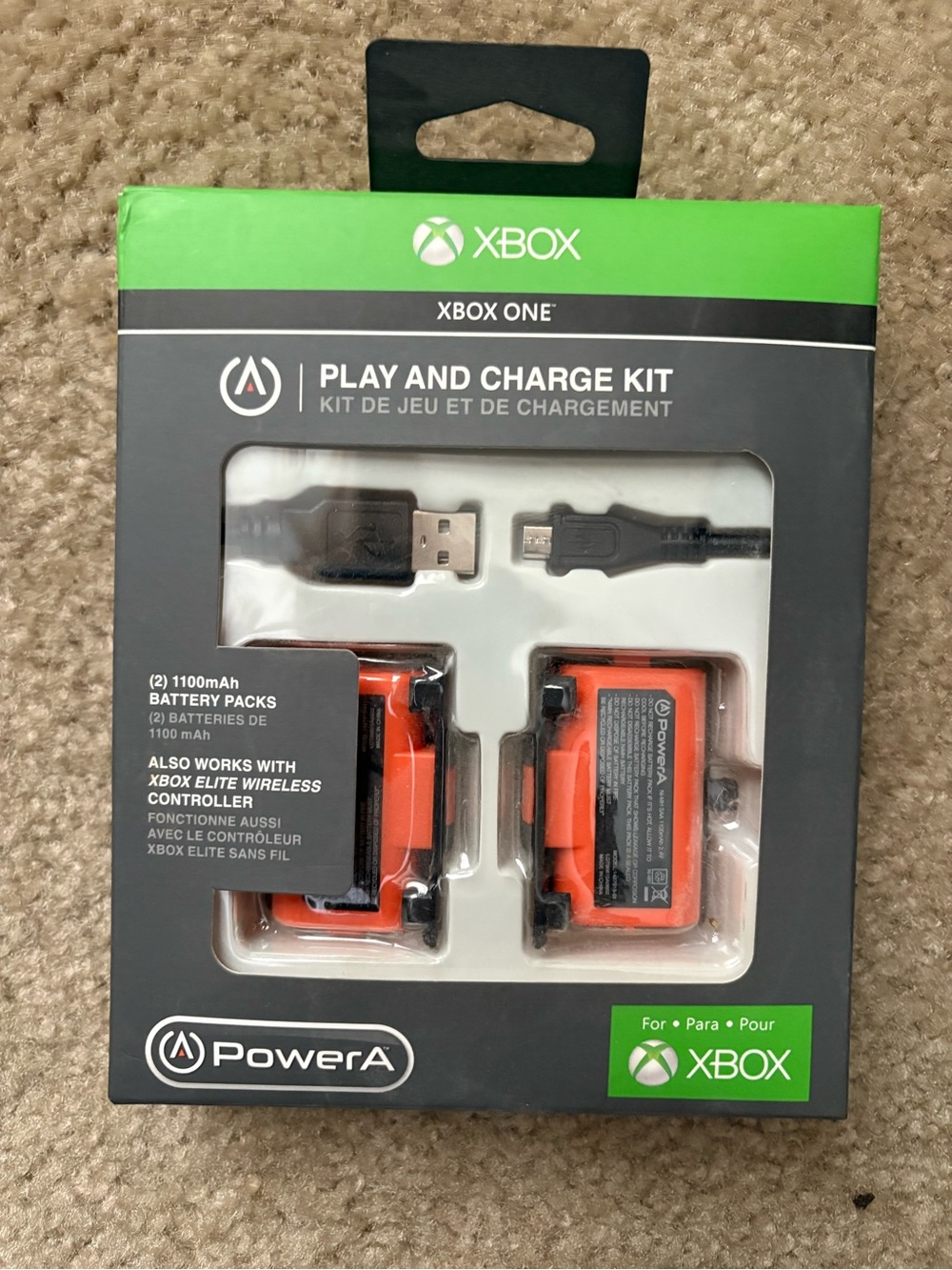 Xbox One Play and Charge Kit - Orange Battery Packs